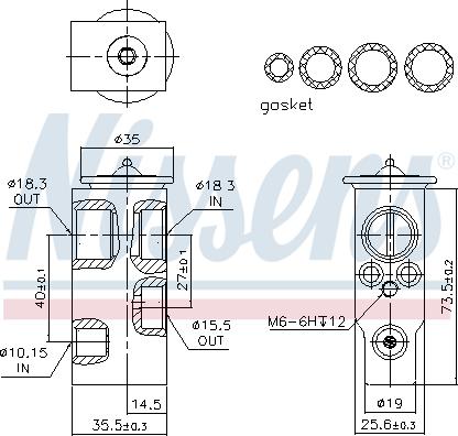 Nissens 999357 - Расширительный клапан, кондиционер avtokuzovplus.com.ua