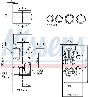 Nissens 999376 - Расширительный клапан, кондиционер avtokuzovplus.com.ua