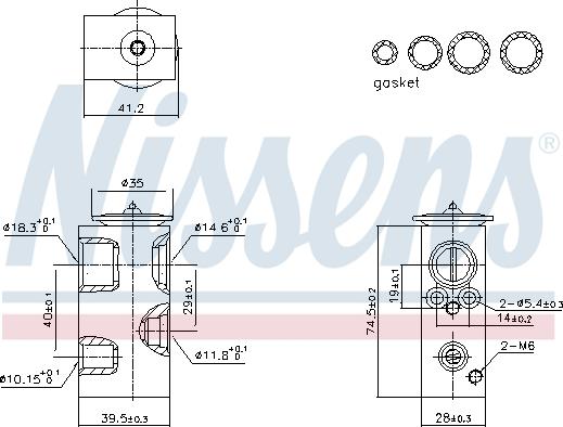 Nissens 999426 - Розширювальний клапан, кондиціонер autocars.com.ua