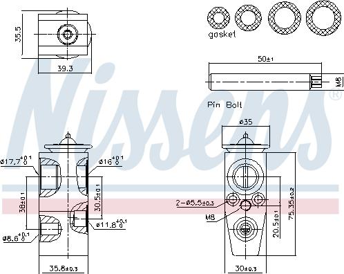 Nissens 999445 - Расширительный клапан, кондиционер avtokuzovplus.com.ua