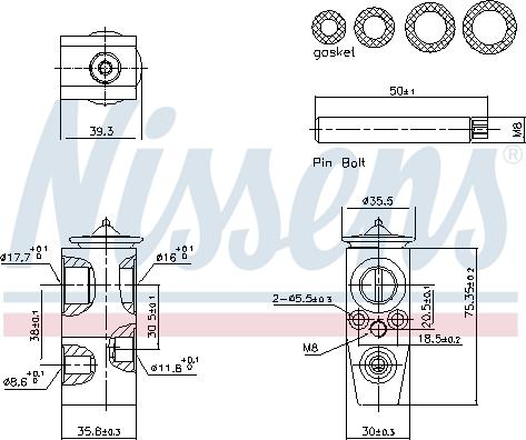 Nissens 999448 - Розширювальний клапан, кондиціонер autocars.com.ua