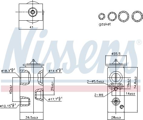 Nissens 999450 - Розширювальний клапан, кондиціонер autocars.com.ua