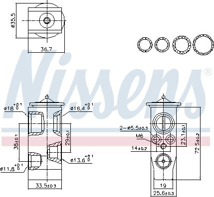 Nissens 999452 - Розширювальний клапан, кондиціонер autocars.com.ua