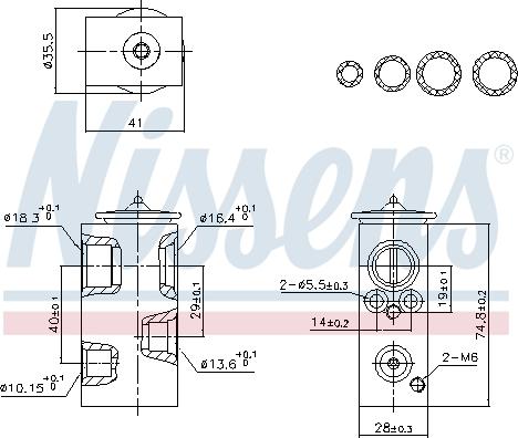 Nissens 999457 - Расширительный клапан, кондиционер avtokuzovplus.com.ua