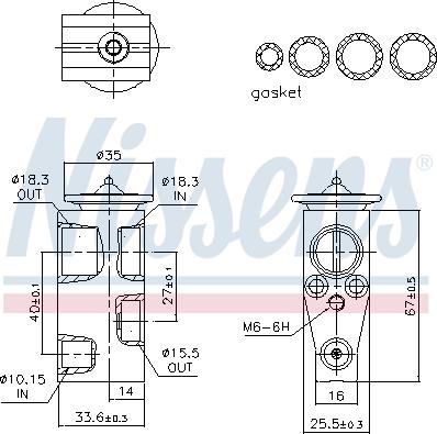NISSENS 999491 - Розширювальний клапан, кондиціонер autocars.com.ua