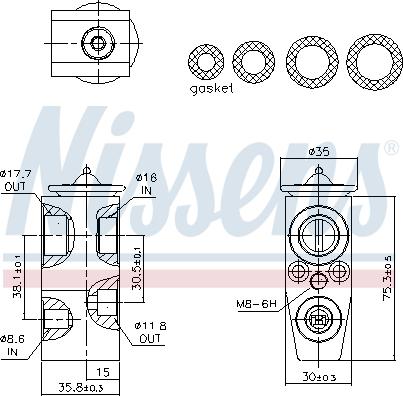 NISSENS 999493 - Розширювальний клапан, кондиціонер autocars.com.ua