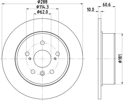 Nisshinbo ND1005K - Тормозной диск avtokuzovplus.com.ua