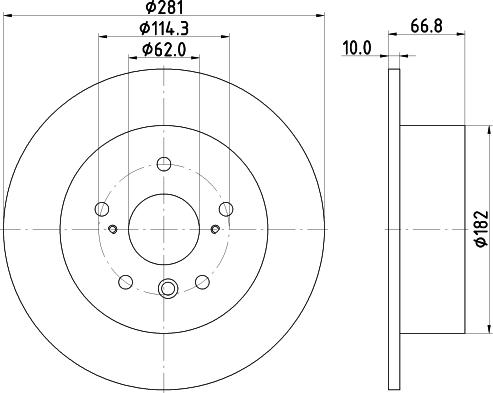 Nisshinbo ND1009K - Тормозной диск avtokuzovplus.com.ua