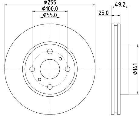 Nisshinbo ND1030K - Гальмівний диск autocars.com.ua