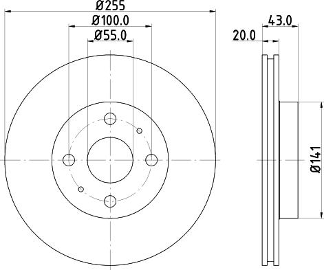 Nisshinbo ND1079K - Гальмівний диск autocars.com.ua