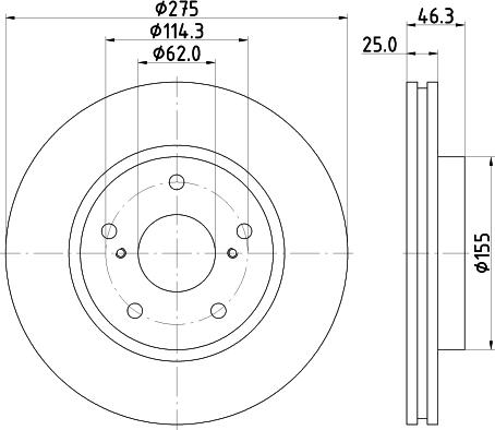 Nisshinbo ND1103K - Тормозной диск autodnr.net