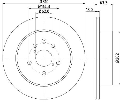 Nisshinbo ND1114K - Тормозной диск avtokuzovplus.com.ua