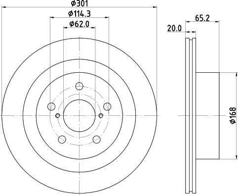 Nisshinbo ND1139K - Гальмівний диск autocars.com.ua