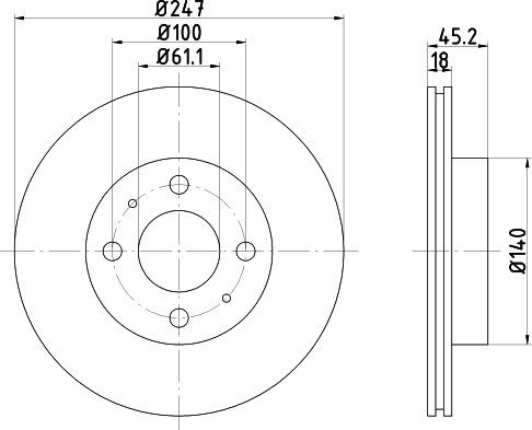 Nisshinbo ND2021K - Гальмівний диск autocars.com.ua