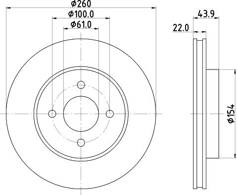 Nisshinbo ND2038K - Гальмівний диск autocars.com.ua