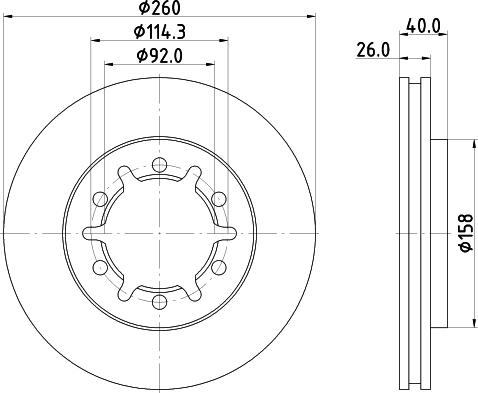 Nisshinbo ND2047 - Тормозной диск avtokuzovplus.com.ua