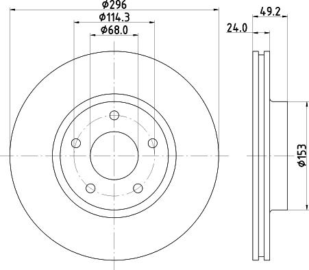 Nisshinbo ND2080K - Гальмівний диск autocars.com.ua