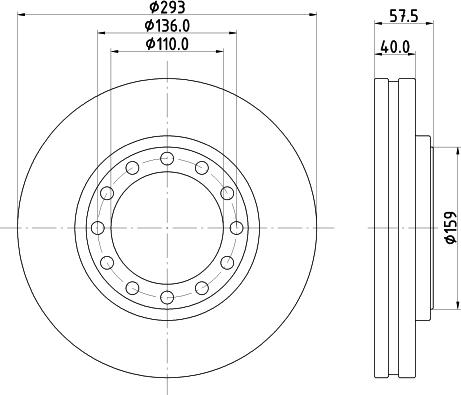 Nisshinbo ND4009K - Тормозной диск avtokuzovplus.com.ua