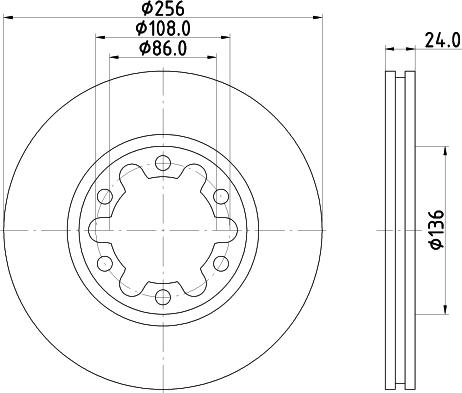 Nisshinbo ND5022 - Гальмівний диск autocars.com.ua