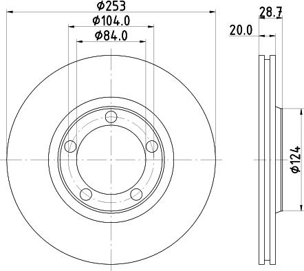 Nisshinbo ND6045 - Тормозной диск avtokuzovplus.com.ua