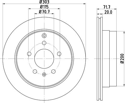 Nisshinbo ND6055K - Тормозной диск avtokuzovplus.com.ua