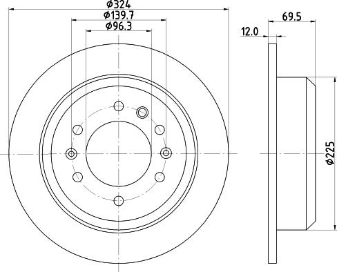 Nisshinbo ND6071 - Тормозной диск avtokuzovplus.com.ua