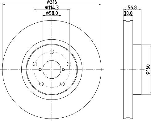 Nisshinbo ND7015K - Тормозной диск avtokuzovplus.com.ua