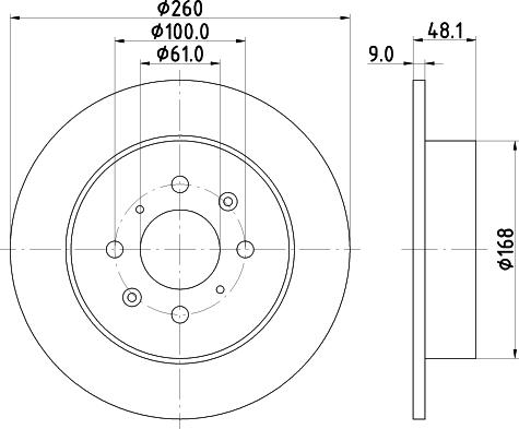 Nisshinbo ND8009K - Гальмівний диск autocars.com.ua