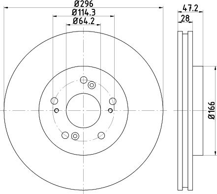 Nisshinbo ND8037K - Гальмівний диск autocars.com.ua