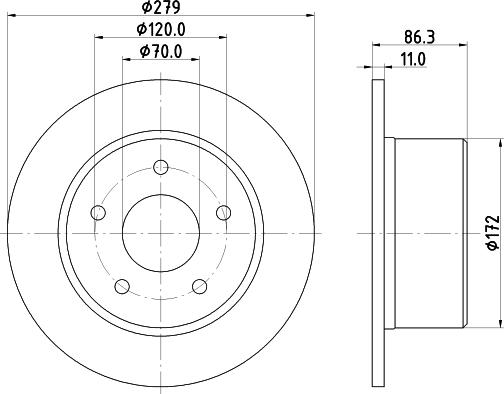 Nisshinbo ND8051K - Гальмівний диск autocars.com.ua