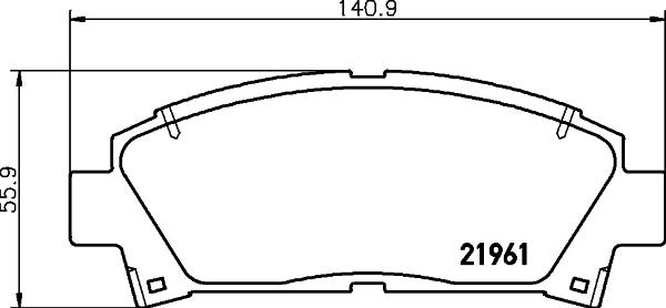 Nisshinbo NP1077 - Гальмівні колодки, дискові гальма autocars.com.ua