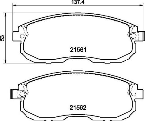 HELLA PAGID 355023201 - Гальмівні колодки, дискові гальма autocars.com.ua