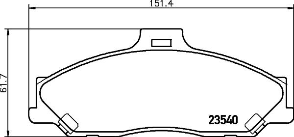 Honda NHC-848 - Гальмівні колодки, дискові гальма autocars.com.ua