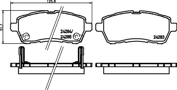 Nisshinbo NP5030 - Колодки тормозные дисковые передн.MATERIA M4_  SIRION M3_  2 DE  2 Saloon DE  JUSTY IV  BALE autodnr.net