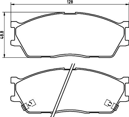 Nisshinbo NP6061 - Гальмівні колодки, дискові гальма autocars.com.ua