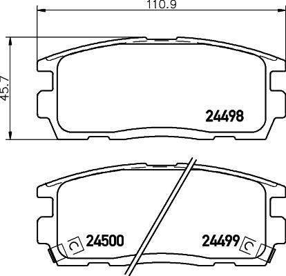 Nisshinbo NP6074 - Тормозные колодки, дисковые, комплект autodnr.net