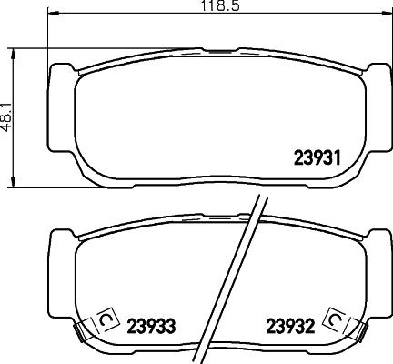 Nisshinbo NP6106 - Гальмівні колодки, дискові гальма autocars.com.ua