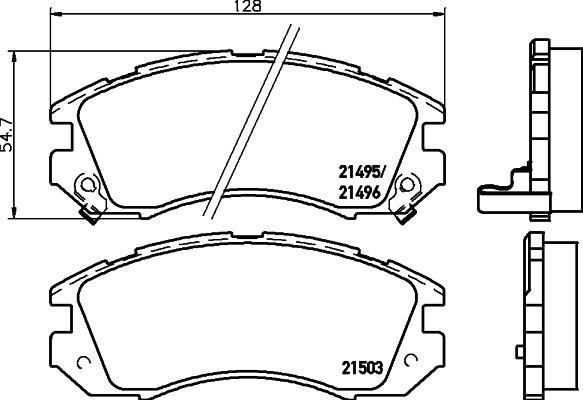 Nisshinbo NP7005 - Тормозные колодки, дисковые, комплект autodnr.net