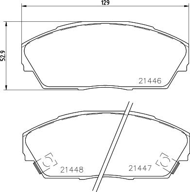 Nisshinbo NP8022 - Тормозные колодки, дисковые, комплект avtokuzovplus.com.ua