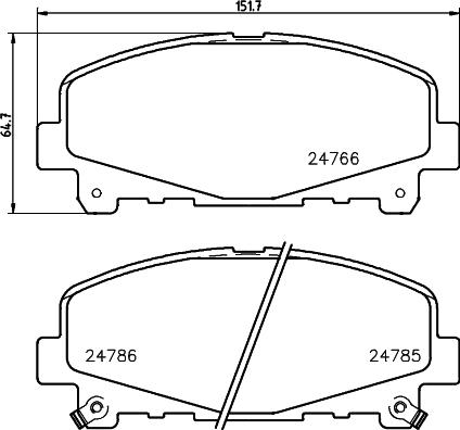 Nisshinbo NP8035 - Гальмівні колодки, дискові гальма autocars.com.ua