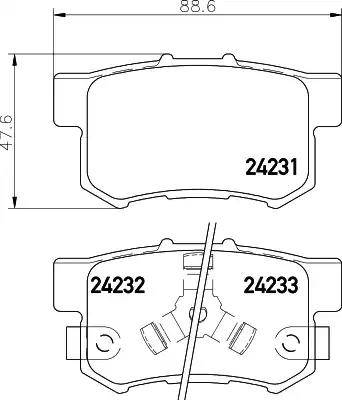 Advics AD1086 - Гальмівні колодки, дискові гальма autocars.com.ua