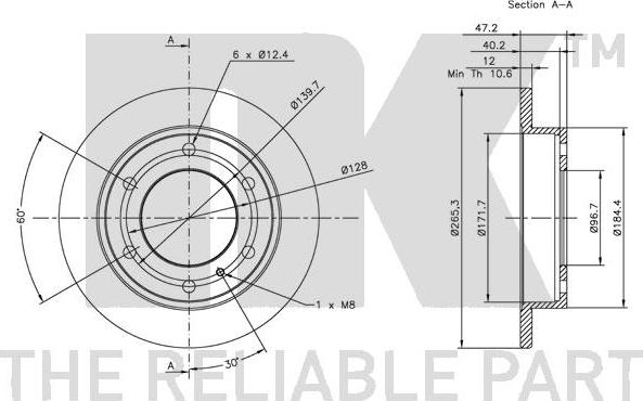 NK 201403 - Тормозной диск avtokuzovplus.com.ua