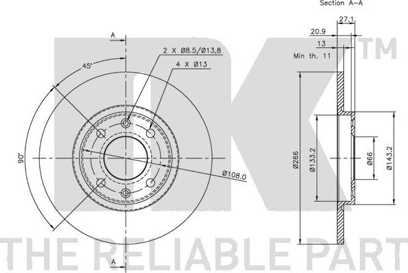 NK 311925 - Тормозной диск autodnr.net