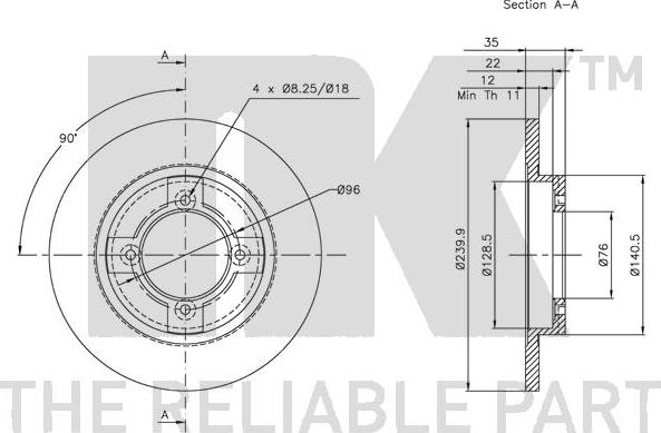 NK 202213 - Тормозной диск autodnr.net