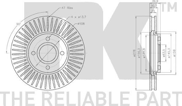 NK 3125103 - Тормозной диск autodnr.net