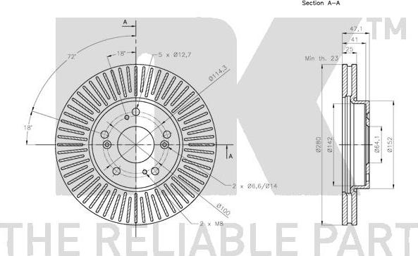 NK 312661 - Тормозной диск avtokuzovplus.com.ua