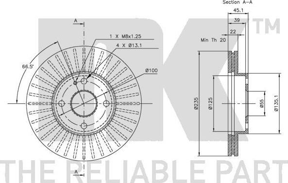 NK 313232 - Тормозной диск autodnr.net