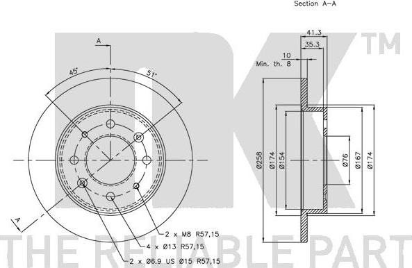 NK 313513 - Тормозной диск avtokuzovplus.com.ua