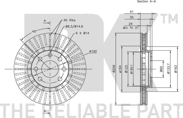 NK 203613 - Тормозной диск autodnr.net