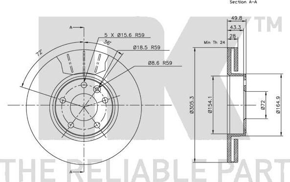 NK 203639 - Тормозной диск autodnr.net